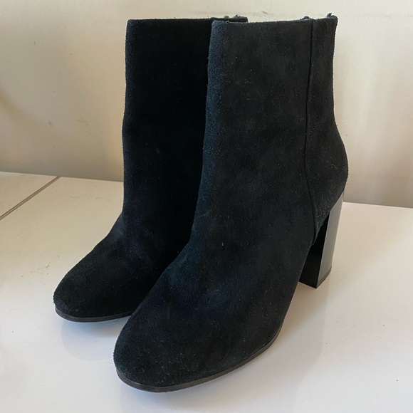 Aldo Suede Block Heel Ankle Boots - size 7 - Picture 2 of 6